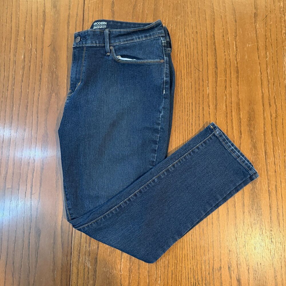 Levi’s Denizen Modern Skinny Jeans Dark Wash Stretch Denim Size 16 29x35